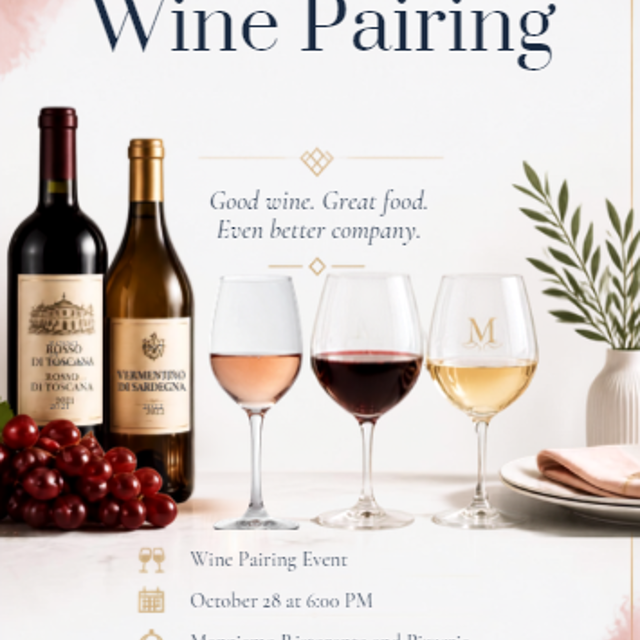 WINE PAIRING WELCOME FALL